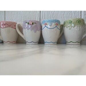 Avon Celebration Mugs 2004 President's Club Birthday‎ Gift Collection Set of 4